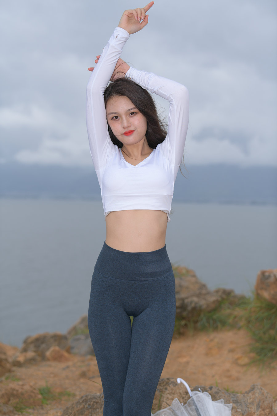 图片[2]-深蓝色瑜伽裤甜美女孩 J1320 514P2V-17.5GB-开心图库