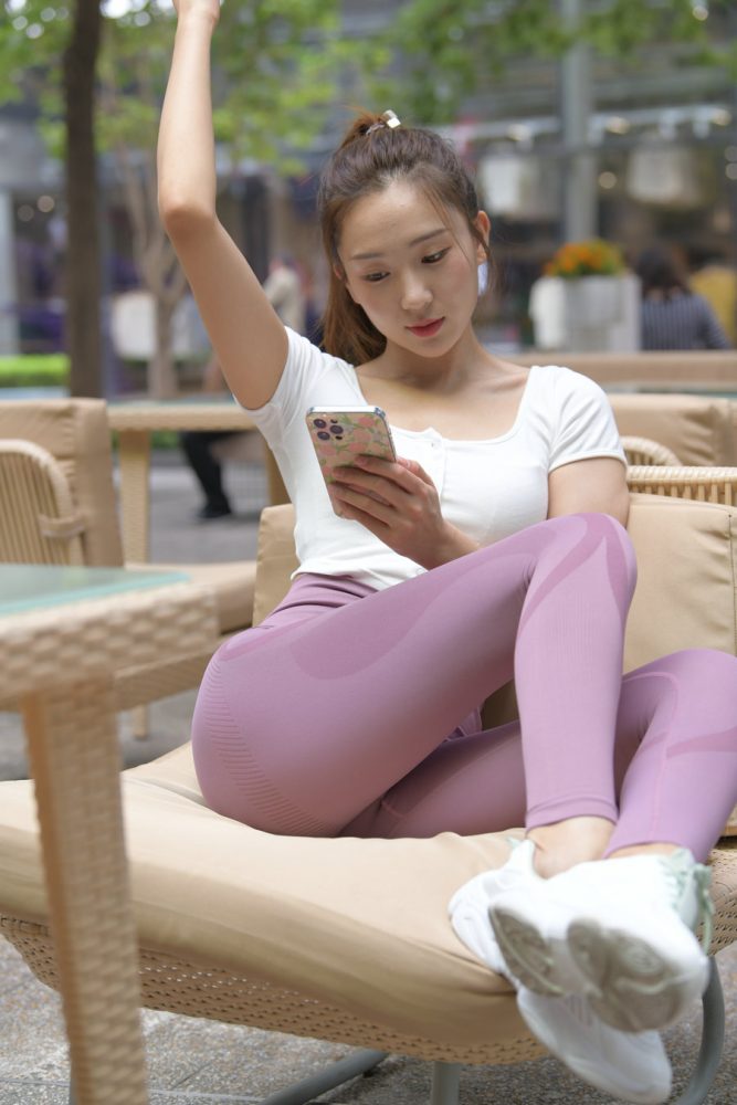 图片[6]-香芋色瑜伽裤高马尾漂亮女孩J2206 545P1V-19.1GB-开心图库