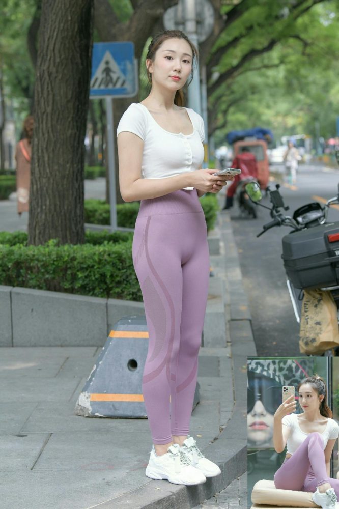 图片[5]-香芋色瑜伽裤高马尾漂亮女孩J2206 545P1V-19.1GB-开心图库