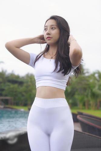 图片[2]-白色瑜伽裤柔情女孩 J1406 554P2V-21.1GB-开心图库