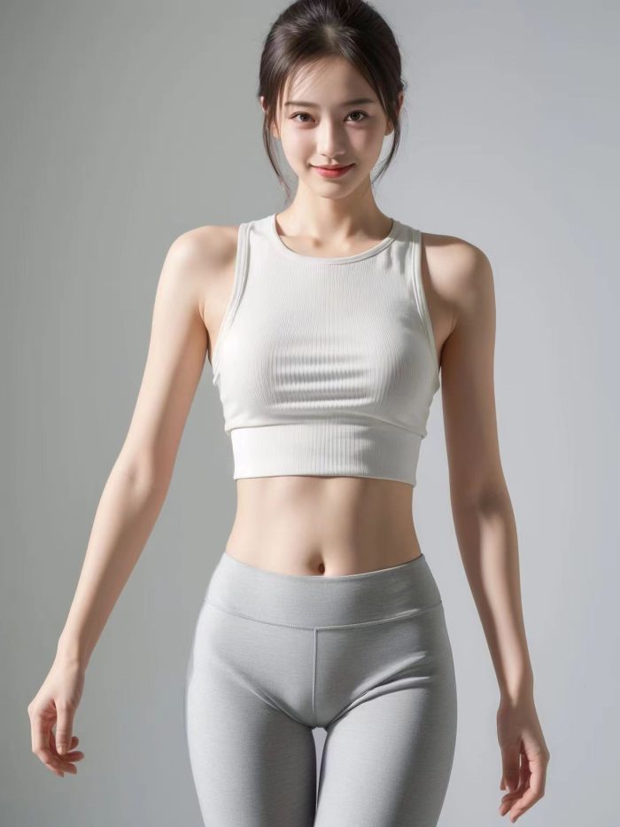 AI瑜伽裤清纯妹子系列图-开心图库